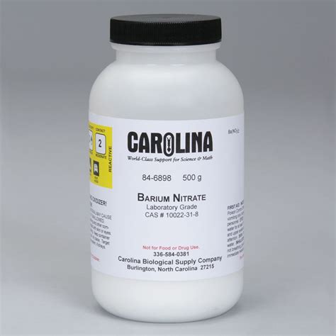 Barium Nitrate, Laboratory Grade, 500 g | Carolina Biological Supply