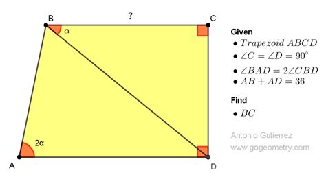 Geometry Problem 1513: Solving the base in a Right Trapezoid with ...