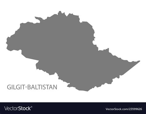 Gilgit-baltistan pakistan map grey Royalty Free Vector Image