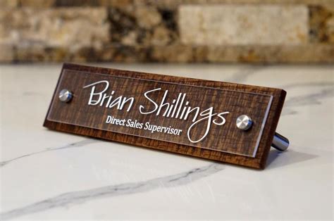 Rustic Desk Name Plate. Made Exclusively by Garo Signs. Size 10 X 2.5 ...