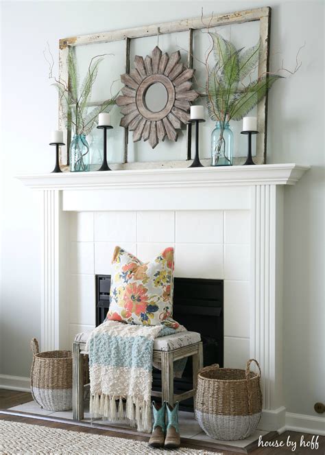 Ideas for Decorating with Old Windows: Old Window Frame Mantel - House ...