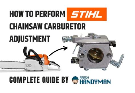 Stihl carburetor adjustment. Chainsaw: 4 Easy Steps