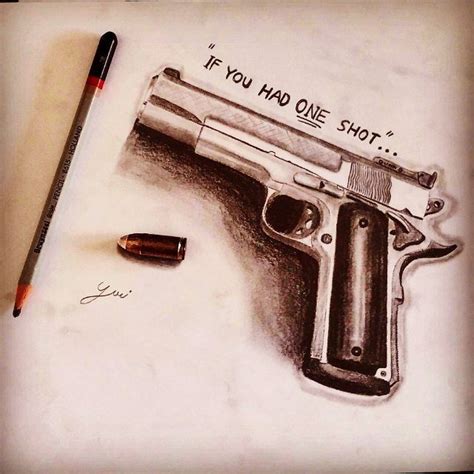 Sketch Realistic Gun Drawing - canvas-ly