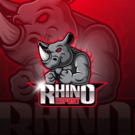 Rhino Esport Mascot Logo | Mascot, Arrow illustration, Rhino logo