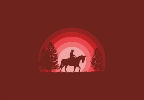 Cowboy with horse silhouette 6608204 Vector Art at Vecteezy