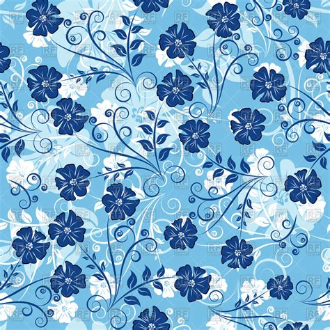 Blue Wallpaper Floral | PixLith