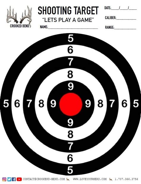 FREE Printable Shooting Targets | Crooked Bend Shooting Range Game ...