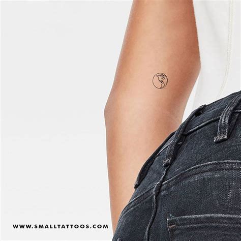 Small planet earth temporary tattoo, get it here