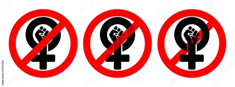 The symbol of the feminist movement is a female gender symbol and a ...