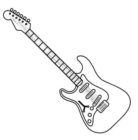 Guitar Drawing Outline at PaintingValley.com | Explore collection of ...