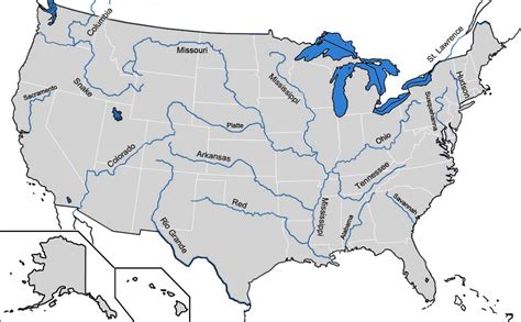 Map Of Major Rivers In The United States - Zip Code Map