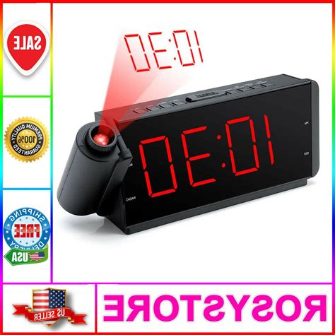 DreamSky Projection Alarm Clock Radio with USB Charging