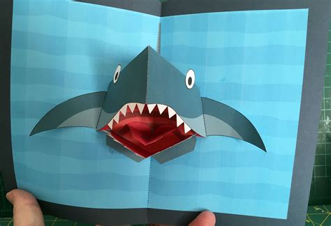 Shark Pop-Up Card Template | DIY Crafts