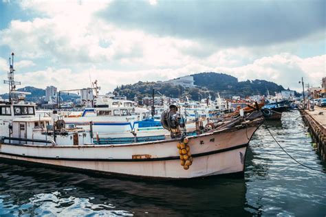 Tongyeong Port Sea Landscape at Summer in Korea Editorial Stock Image ...