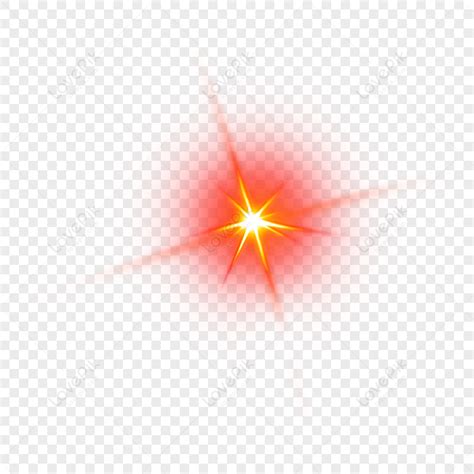 Red Shining Light Effect Element, Shine, Material, Red Flash PNG Hd ...