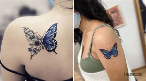 Blue Butterfly Tattoo - 91tattoos