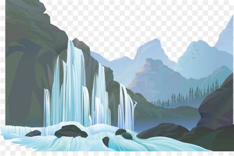 Waterfall Vector at Vectorified.com | Collection of Waterfall Vector ...