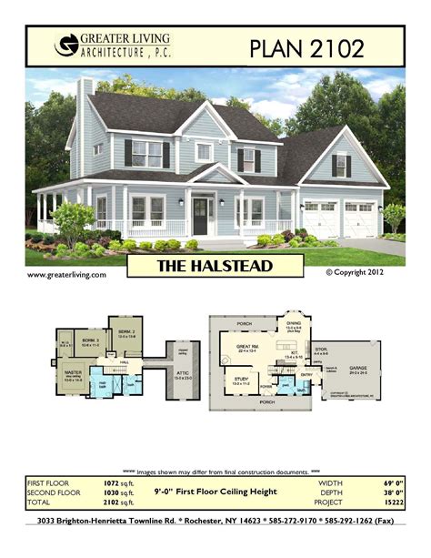 Plan 2102: THE HALSTEAD - - House Plans - Two Story House Plans - 2 ...