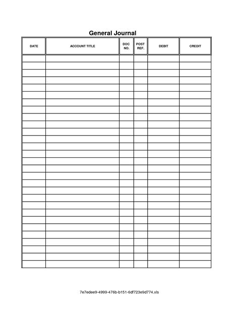 Accounting Journal Template Printable Accounting Journal Template ...