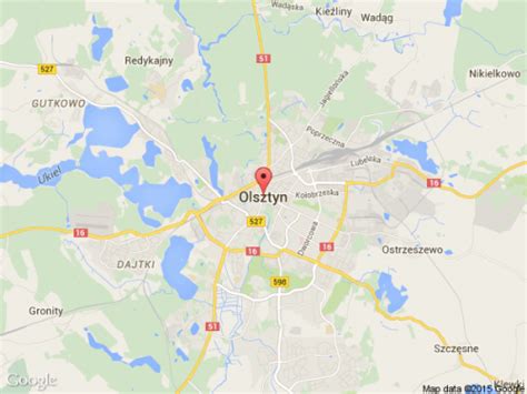 Mapa Olsztyn I Okolice - Mapa Polski