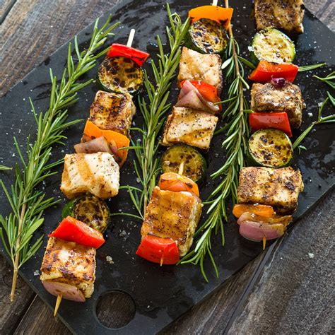 Grilled Swordfish Kabobs with Vegetables - A Foodcentric Life