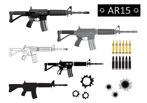 AR15 Vector Silhouette 105231 Vector Art at Vecteezy