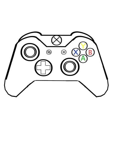 Xbox Controller Coloring Pages at GetColorings.com | Free printable ...