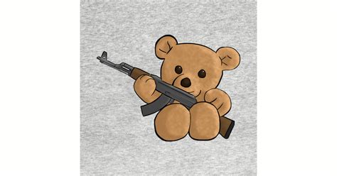 Bear with Gun - Bear - T-Shirt | TeePublic