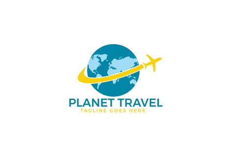 Planet Travel logo design. Travel agency sign.