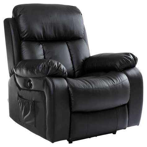 CHESTER ELECTRIC HEATED LEATHER MASSAGE RECLINER CHAIR SOFA GAMING HOME ...