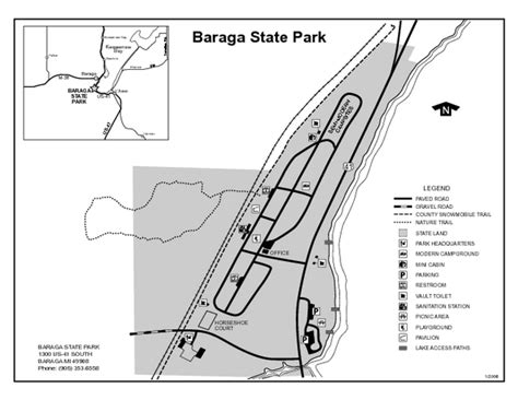 Baraga State Park Michigan Site Map - Baraga State Park • mappery