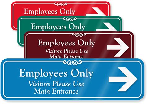 Employee Entrance Signs | Employees Only Signs