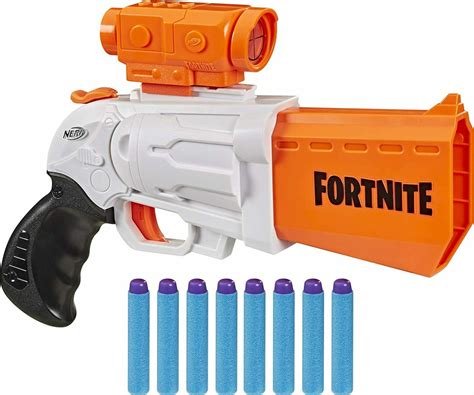 Hasbro Nerf Fortnite SR with 4-Dart Hammer Action Including 8 Official ...