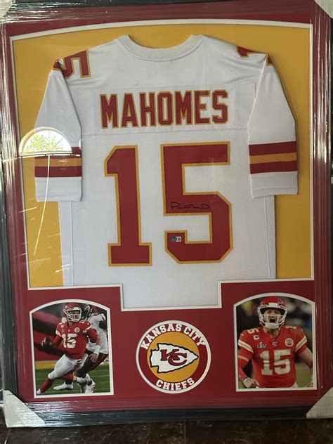 Patrick Mahomes signed framed jersey - sports collectibles and memorabilia