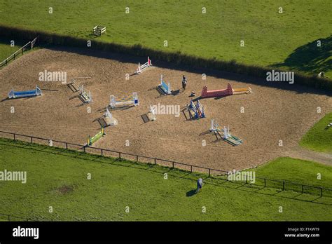 Rider and horse on show jumping course, Ardmore, South Auckland, North ...