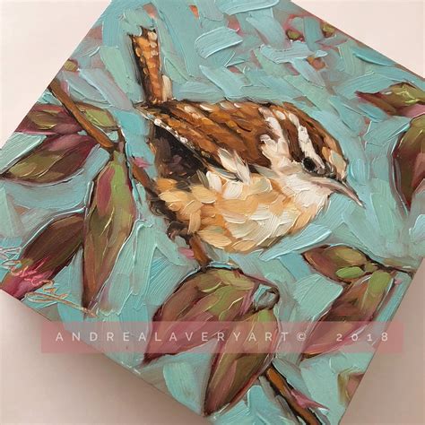 New Wren painting. 6x6” on raised cradled panel. Available and ready to ...