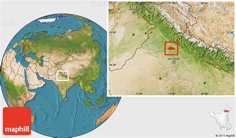 Satellite Location Map of Kurukshetra