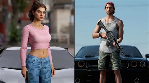 GTA 6 Lucia and Jason character models made by a 3D artist reminiscent ...