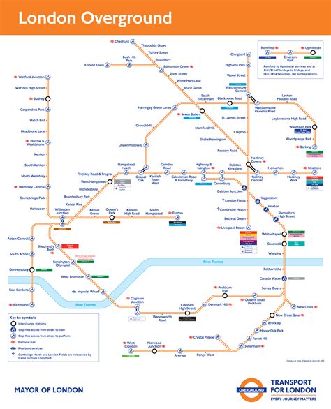 London Overground train / rail maps