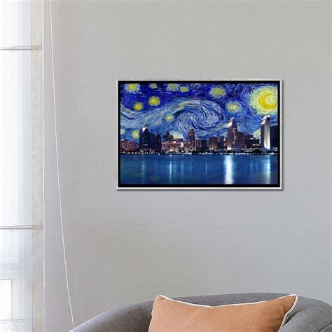 iCanvas "San Diego, California Starry Night Skyline" by 5by5collective ...