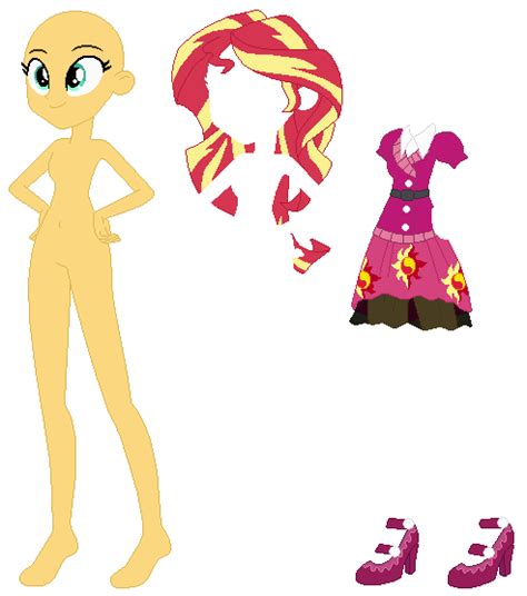 Equestria Girls Party Dress Sunset Shimmer Base by SelenaEde (With ...