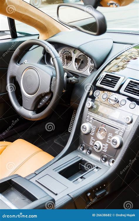 Luxury sports car interior stock photo. Image of conditioner - 26638682