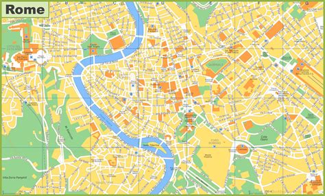 Printable Tourist Map Of Rome