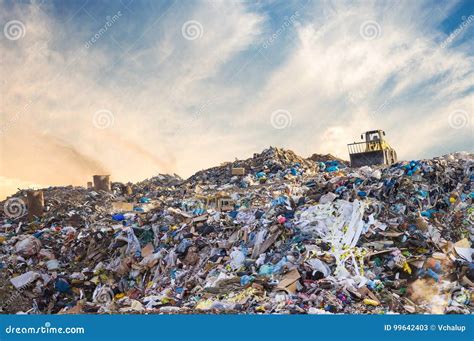 Garbage Pile in Trash Dump or Landfill. Pollution Concept Stock Image ...