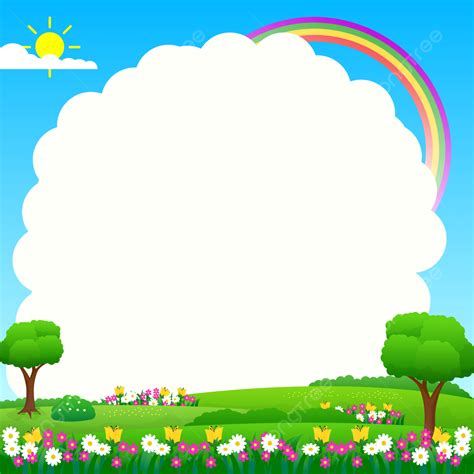 Nature Landscape Background With Funny Design Suitable For Kids, Nature ...