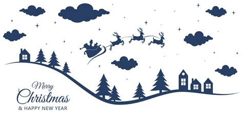 Santa Sleigh Flying Vector Art, Icons, and Graphics for Free Download