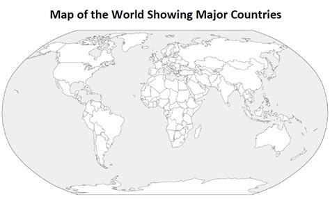 Printable Outline Map of the World