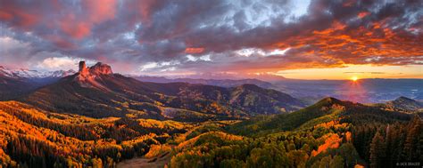 Cimarron Sunset Panorama | San Juan Mountains, Colorado | Mountain ...