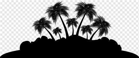 Parama Island Doini Island, floating island, monochrome, palm Tree ...