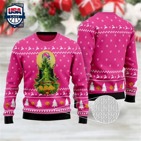 HOT Taco Bell Grinch Snowflake Ugly Christmas Sweater